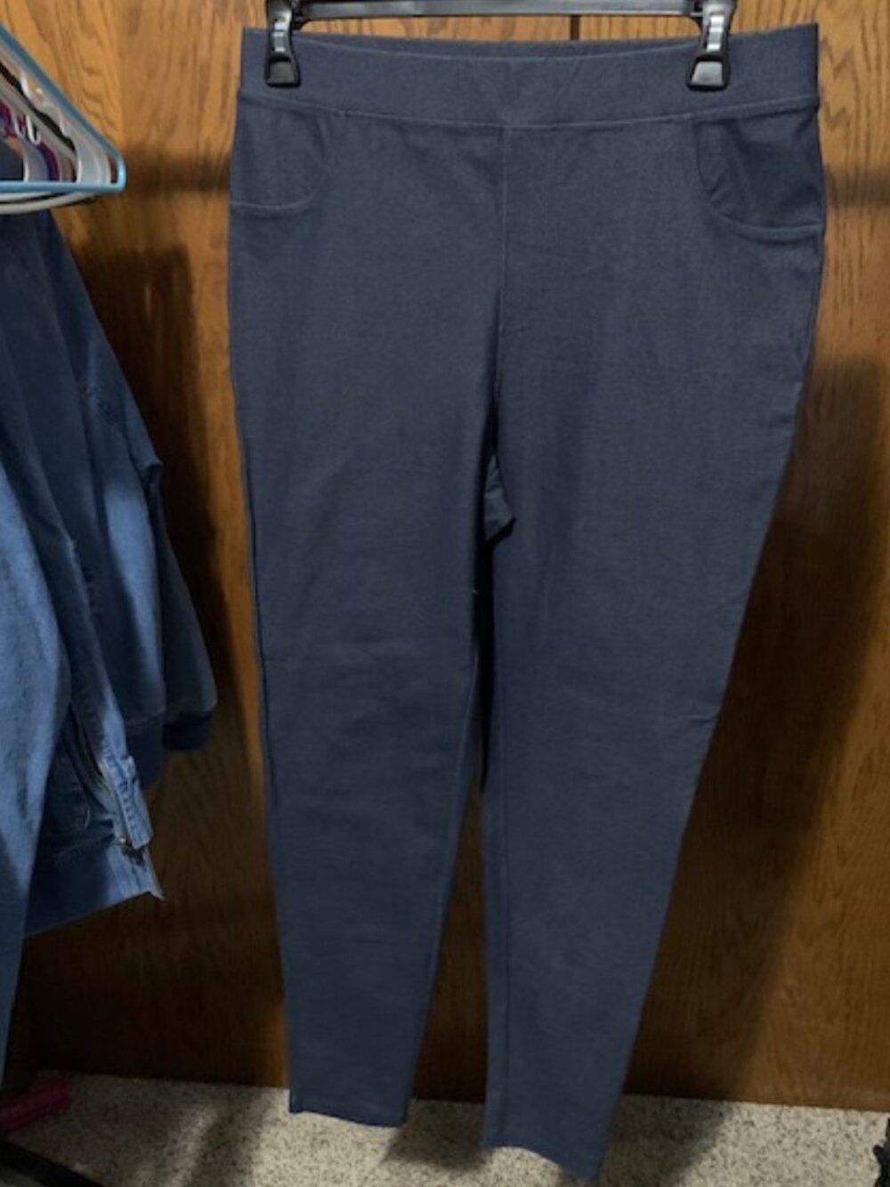 Used faux denim Avenue pants
